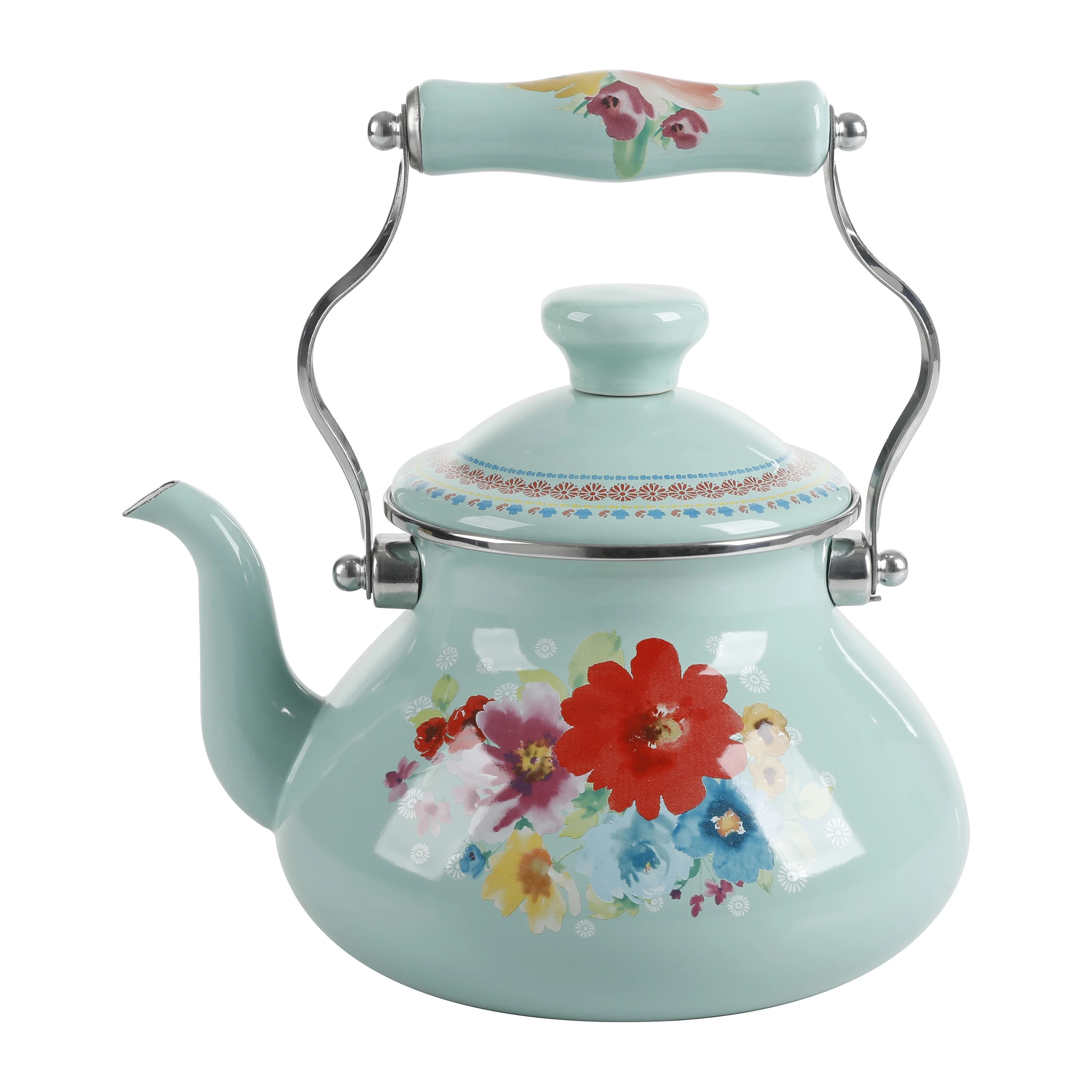 The Pioneer Woman Breezy Blossom Enamel on Steel 1.9-Quart Tea Kettle | Walmart (US)