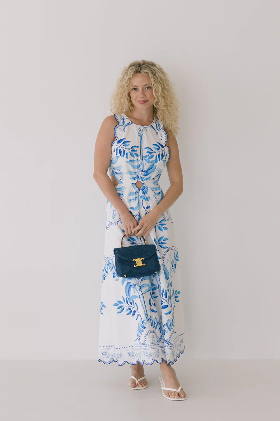 Charlotte Cut Out Midi Dress - Blue | Fancyd Boutiqe