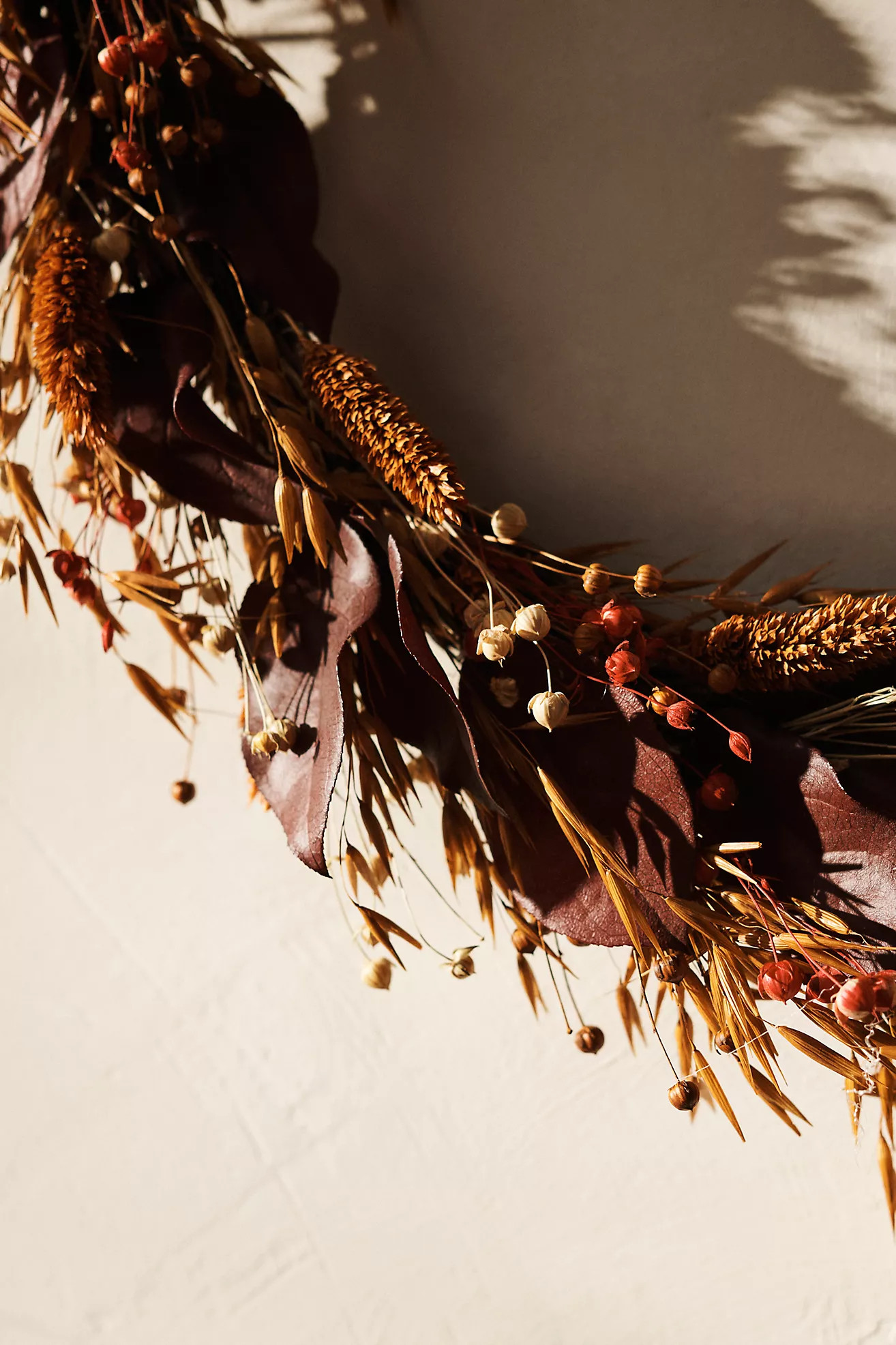 Preserved Oat + Flax Wreath | Anthropologie (US)