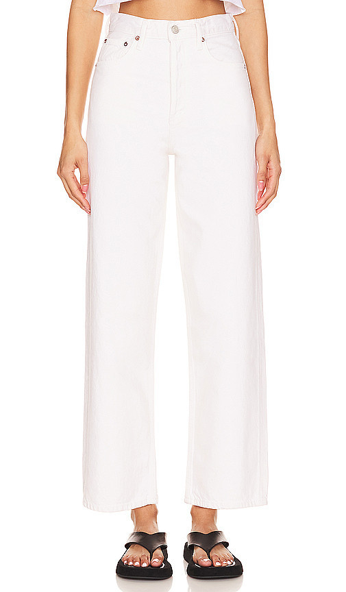 AGOLDE Ren High Rise Wide Leg Jeans in White. Size 29. Also in 27, 30, 31, 32, 33, 34. | Revolve Clothing (Global)