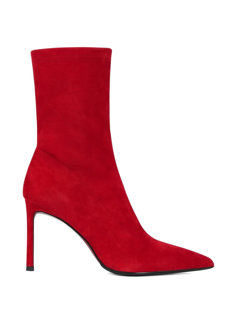 POTAMY pointed suede boots - Red | Farfetch Global