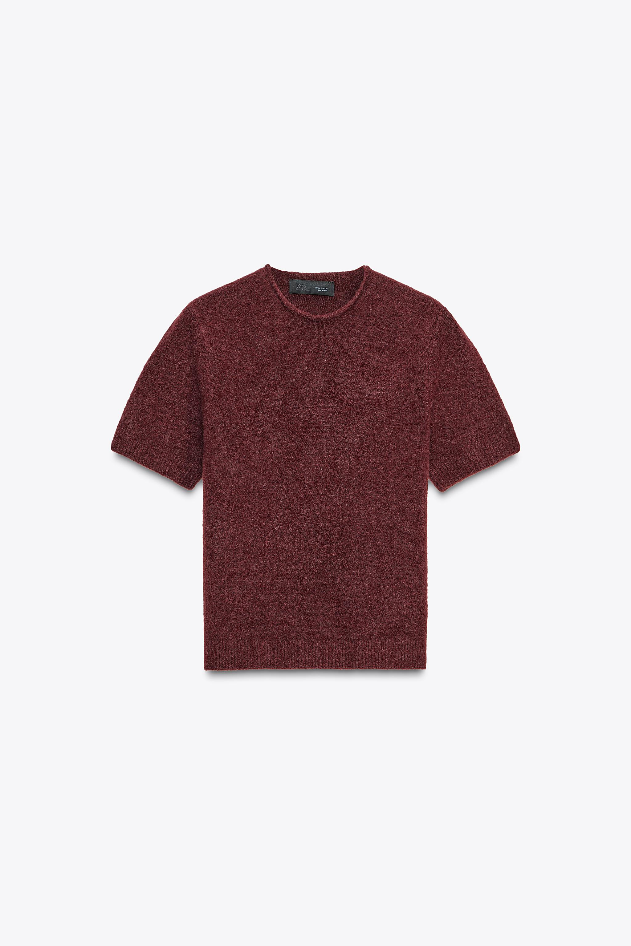 SHORT SLEEVE KNIT SWEATER | Zara US