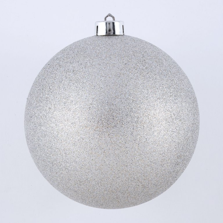 Holiday Time 150 mm Shatterproof Round Christmas Ornament, Silver, 1 Count | Walmart (US)