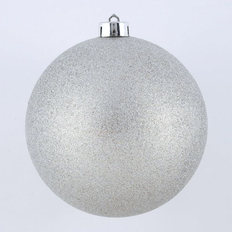 Holiday Time 150 mm Shatterproof Round Christmas Ornament, Silver, 1 Count | Walmart (US)