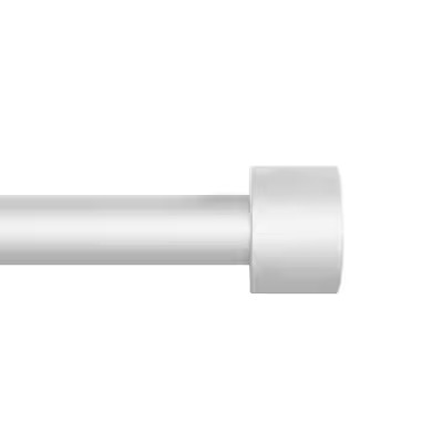 Style Selections Lola 48-in to 84-in Brushed Nickel Steel Single Curtain Rod with Finials | Lowe's