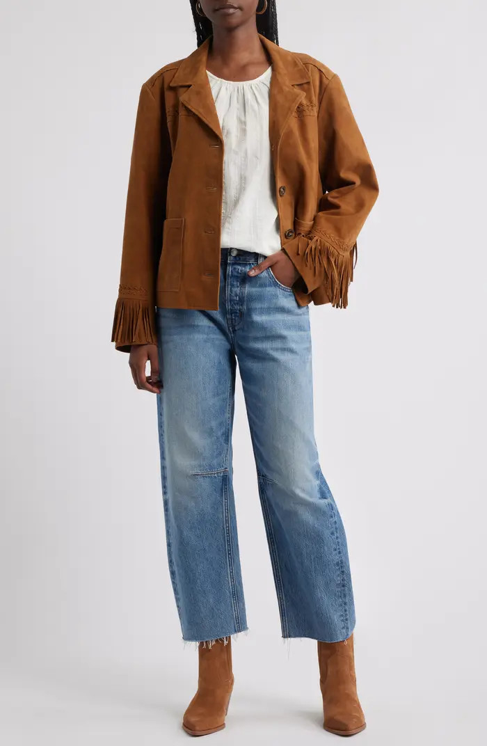 Treasure & Bond Fringe Suede Jacket | Nordstrom | Nordstrom
