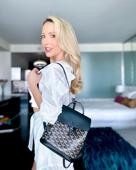 Goyard Alpin backpack, white romper, Dior slides and I’m ready for summer. This Goyard bag goes with pretty much any season outfit including summer outfits ☀️ It also converts to a top handle bags

#LTKFind #LTKitbag #LTKSeasonal