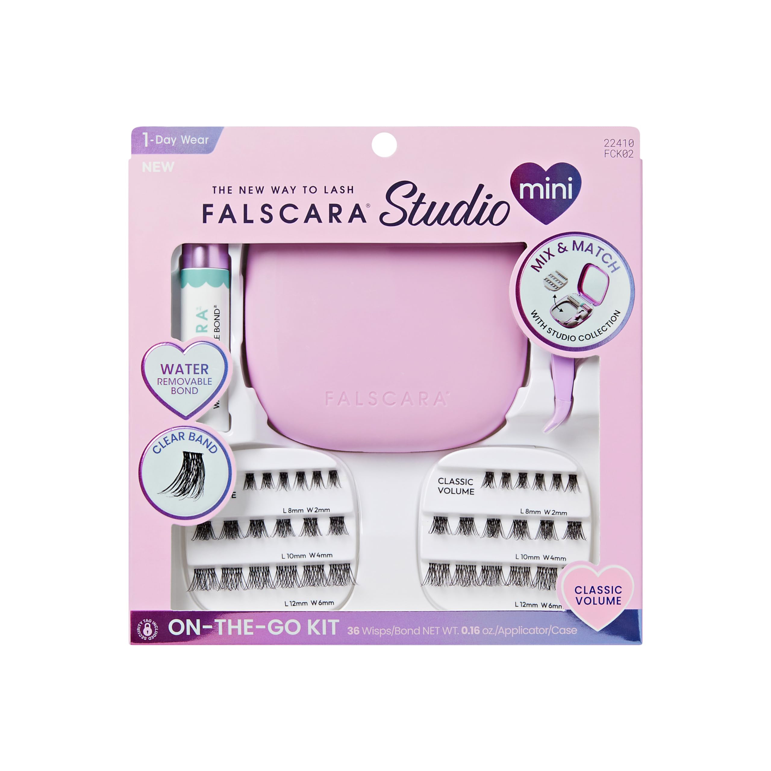 Falscara Studio Mini, False Eyelashes, Lash Clusters, 'Classic Volume', 8mm-12mm, Includes 36 clu... | Amazon (US)