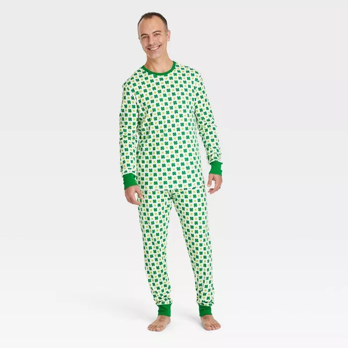 Men's St Patrick's Day Matching Family Pajama Set - Green | Target