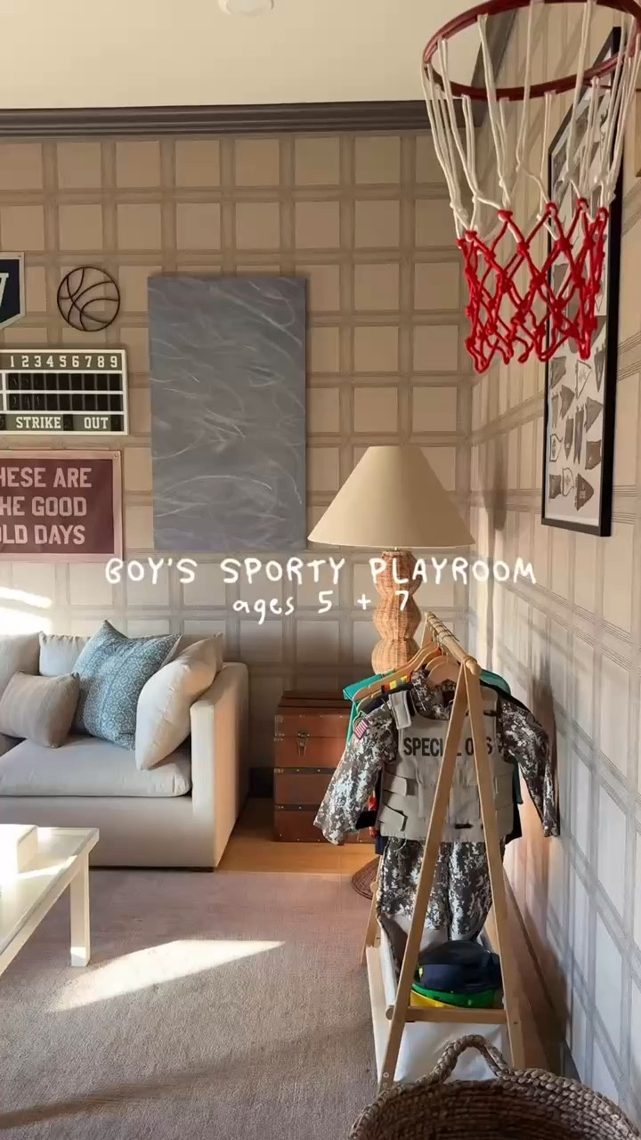 Our Boy’s sporty playroom 💛still my favorite project to date!! 

#playroom #gameroom #homeinspo #boysroom 

#LTKHome #LTKKids
