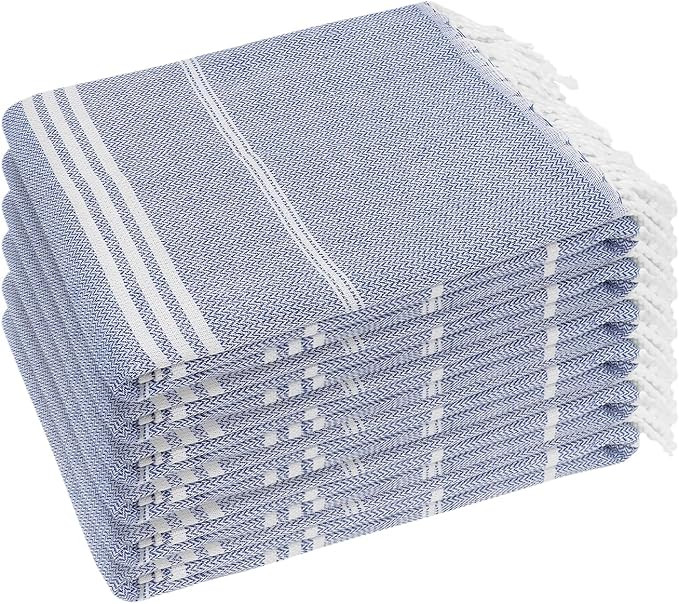 Turkish Beach Towel 6 Pack Beach Towels 36"x71" Beach Towel Oversized Sand Free Turkish Towel Qui... | Amazon (US)