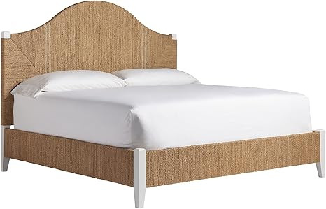 Coastal Living Escape Seabrook King Size Bed Frame with Headboard in Woven Abaca and Sailcloth Fi... | Amazon (US)