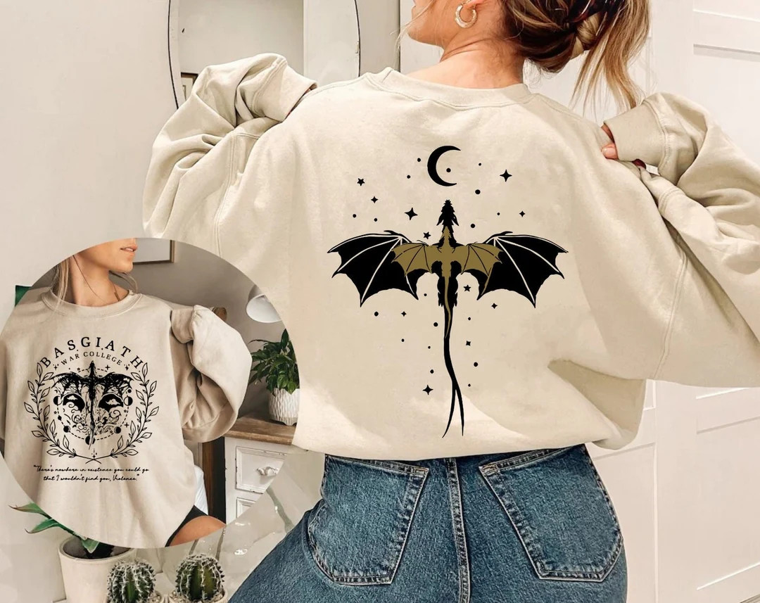 Basgiath War College Double-Sided Sweatshirt, Fourth Wing Riders & "Fly or Die" Design, Violet So... | Etsy (US)