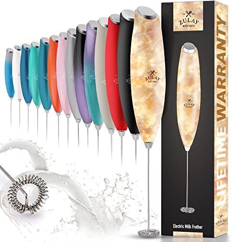 Zulay Milk Frother for Coffee with Upgraded Titanium Motor - Handheld Frother Whisk, Milk Foamer,... | Amazon (US)