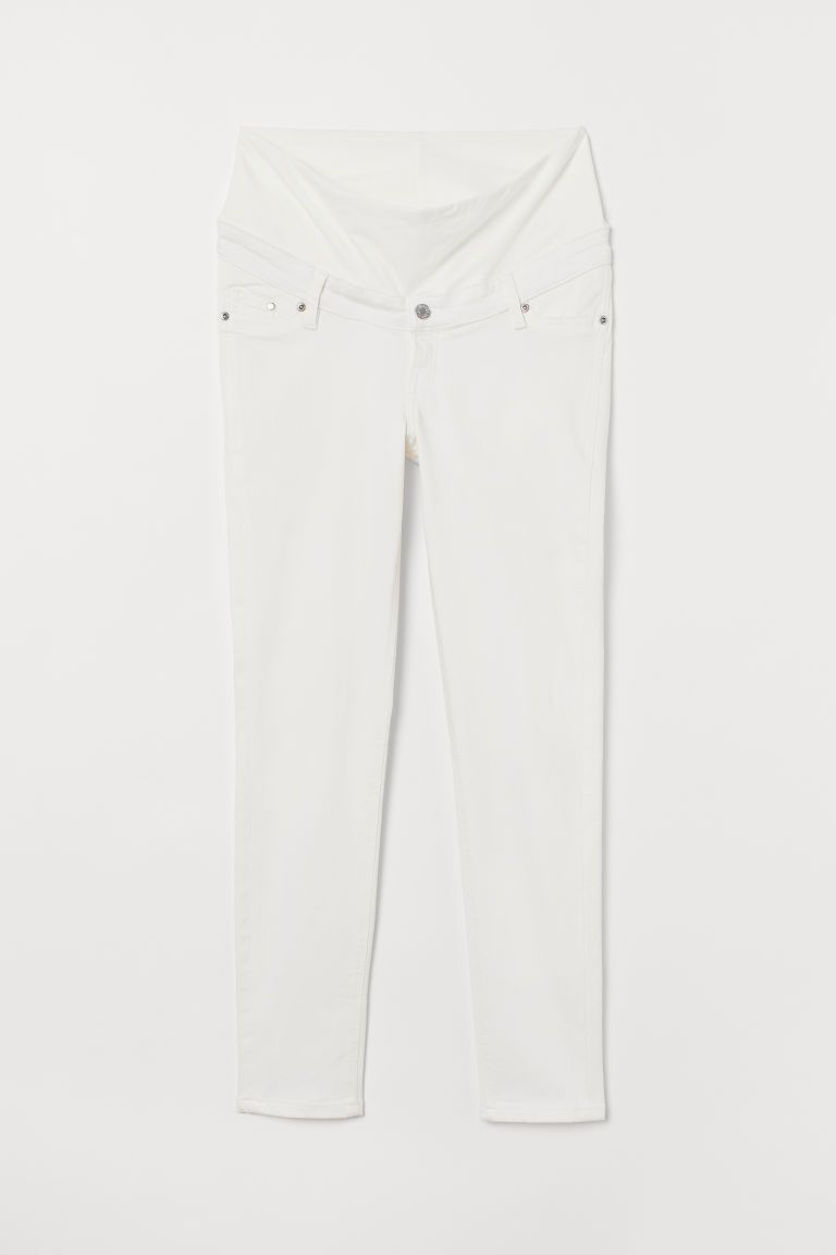 H & M - MAMA Skinny Ankle Jeans - White | H&M (US)