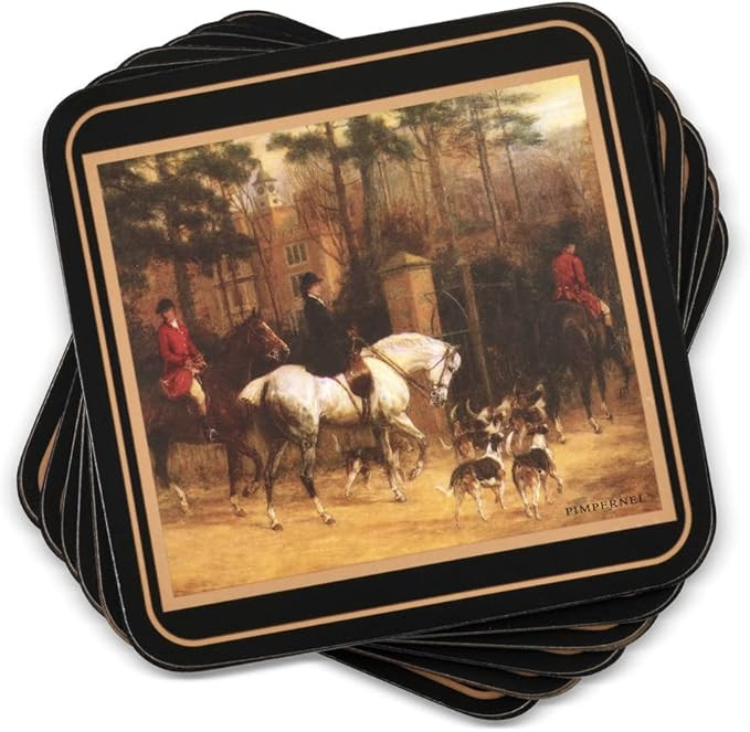 Pimpernel Tally Ho Collection Coasters | Set of 6 | Cork Backed Board | Heat and Stain Resistant ... | Amazon (US)