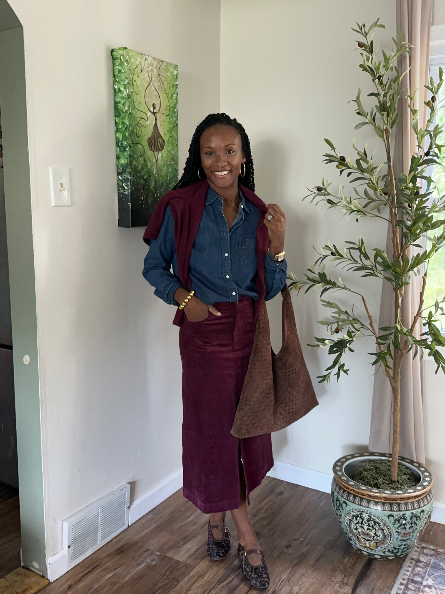 Loft corduroy midi skirt 

#LTKFallSale