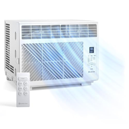 Comfort Zone Window Mounted Room Air Conditioner with Remote Control, 5,000 BTU, Digital Display, 4 Speed Settings, 4 Mode Settings, 24-Hour Timer, Sleep Setting, and Eco Mode | Amazon (US)