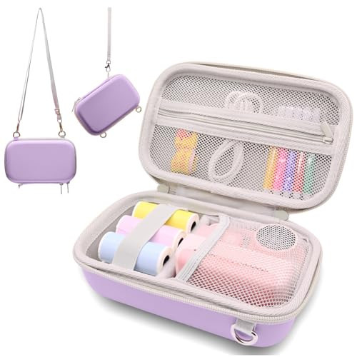 PLEAVEE Instant Print Film Camera Case for Kid Cameras & Digital Video Camera, Hard Storage Holder Organizer Bag Compatible with ESOXOFFORE/Dylanto/DUDUDRAGON/GREENKINDER/HiMont and More (Purple) | Amazon (US)