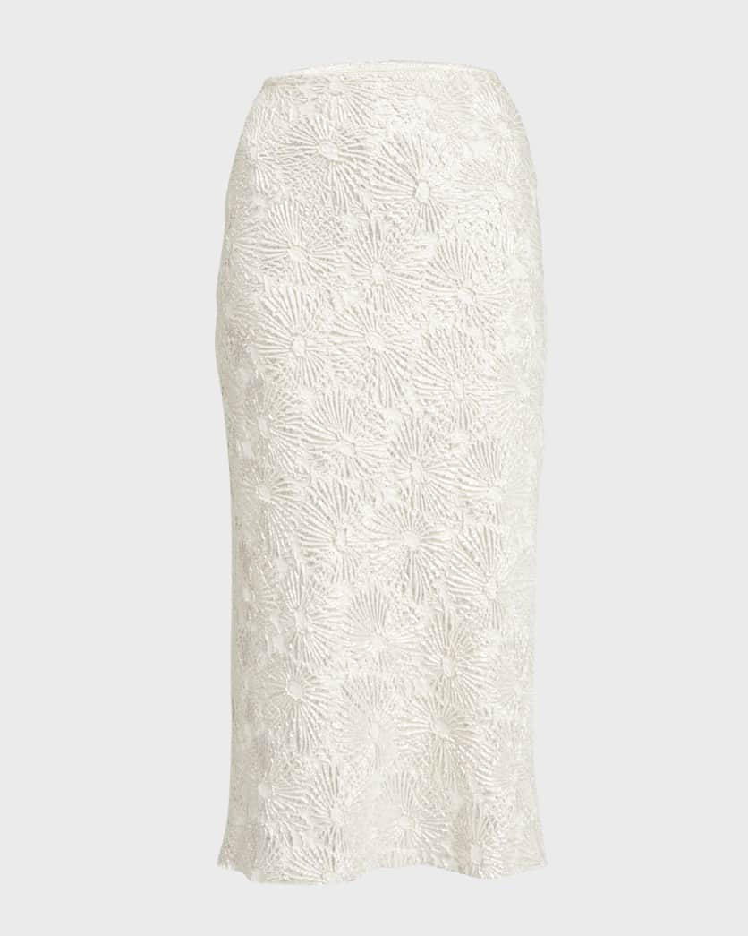 Separ Embossed Midi Skirt | Neiman Marcus