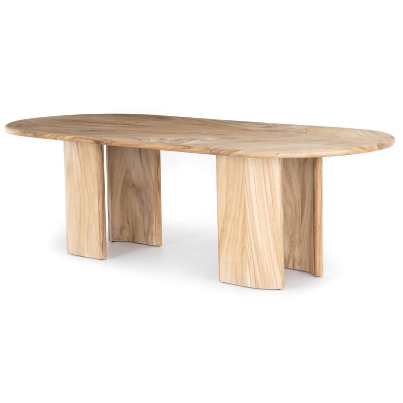 Theo 98" Oval Dining Table, Gold Guanacaste | One Kings Lane