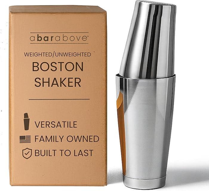 A Bar Above Professional Boston Shakers Set 18 oz Weighted Stainless Steel Cocktail Shaker Set fo... | Amazon (US)