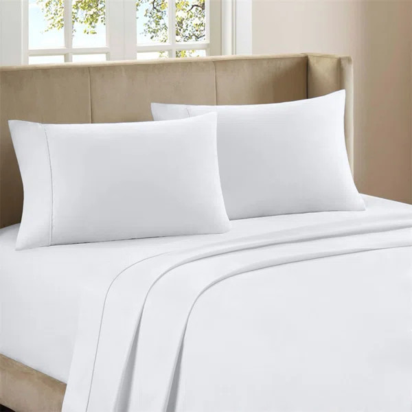 Wayfair Sleep 300 Thread Count 100% Organic Cotton Percale Sheet Set | Wayfair North America