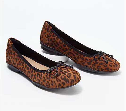 Clarks Collection Leather Ballet Flats - Sara Aster - QVC.com | QVC