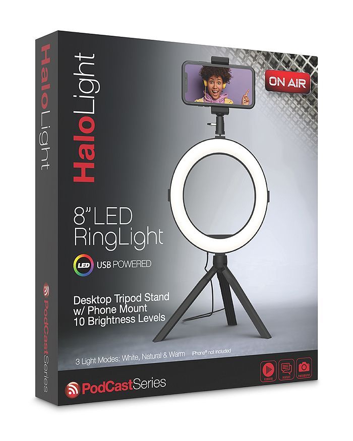 On Air HaloLight 8" LED Ring Light with Desktop Tripod Stand | Bloomingdale's (US)
