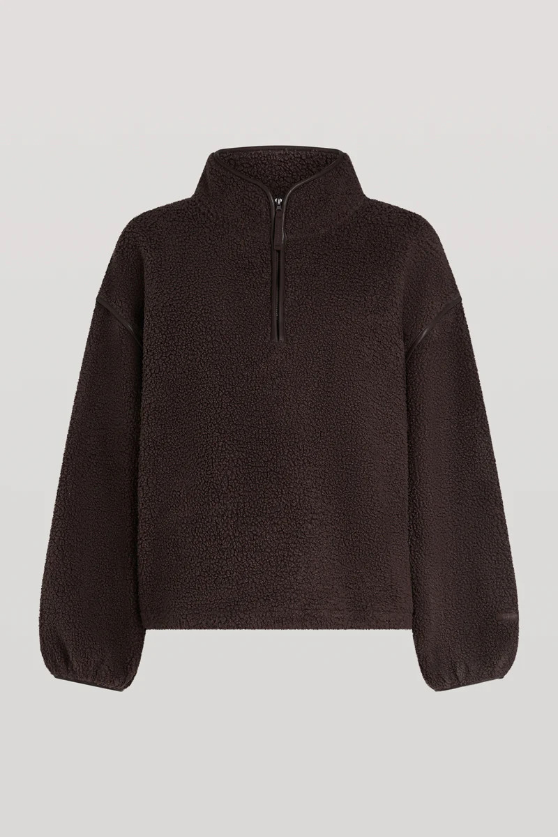SLOANE Borg Half-Zip Espresso | 4TH ARQ | 4tharq 