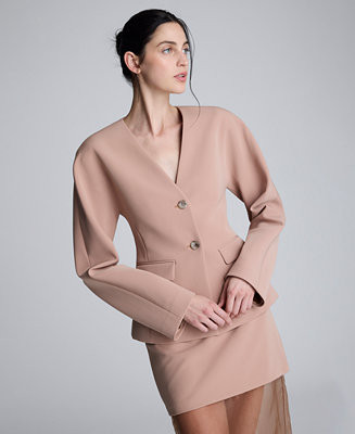 Kenneth Cole Women’s Rounded Shoulder Blazer - Macy's | Macy's