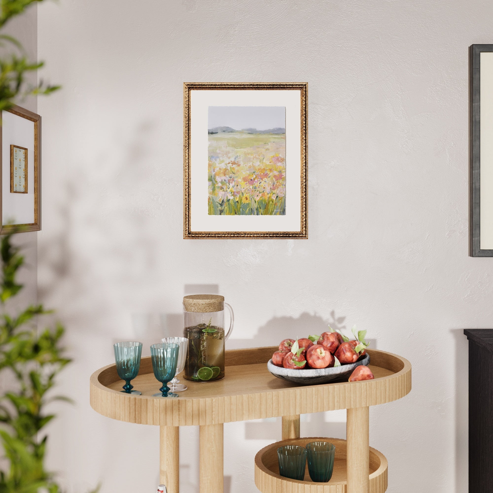 Beautiful by Drew Framed Vintage Floral Field Wall Art | Walmart (US)