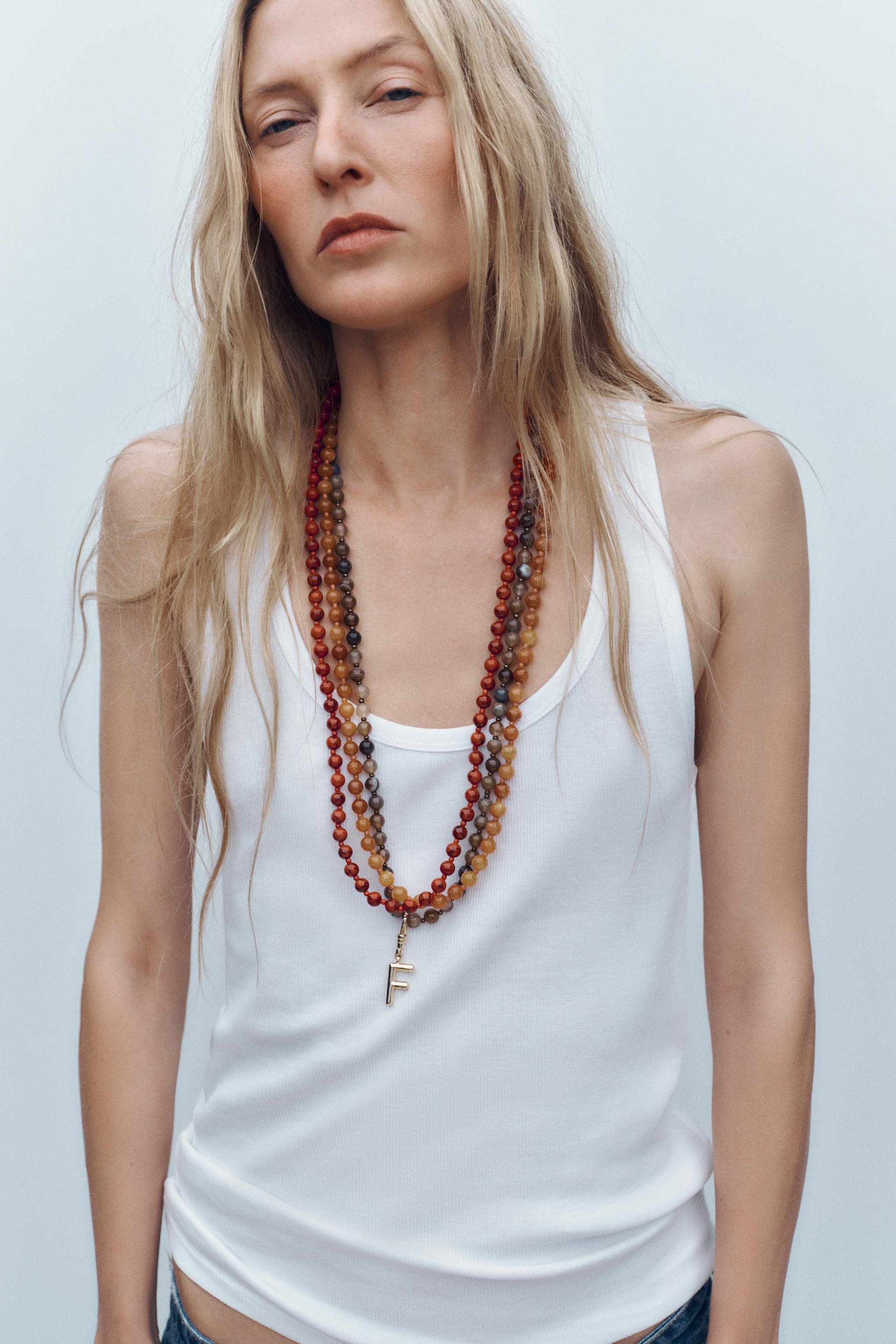 STONE BEAD NECKLACE | Zara US