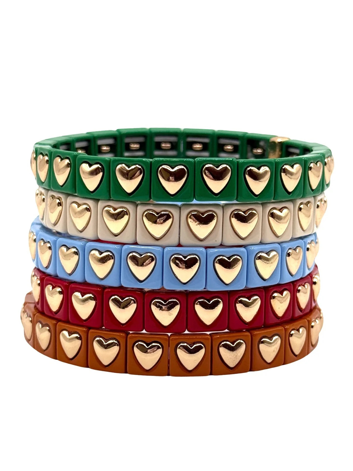 The Colored Bubble Heart Bracelet | La Lumiere NY
