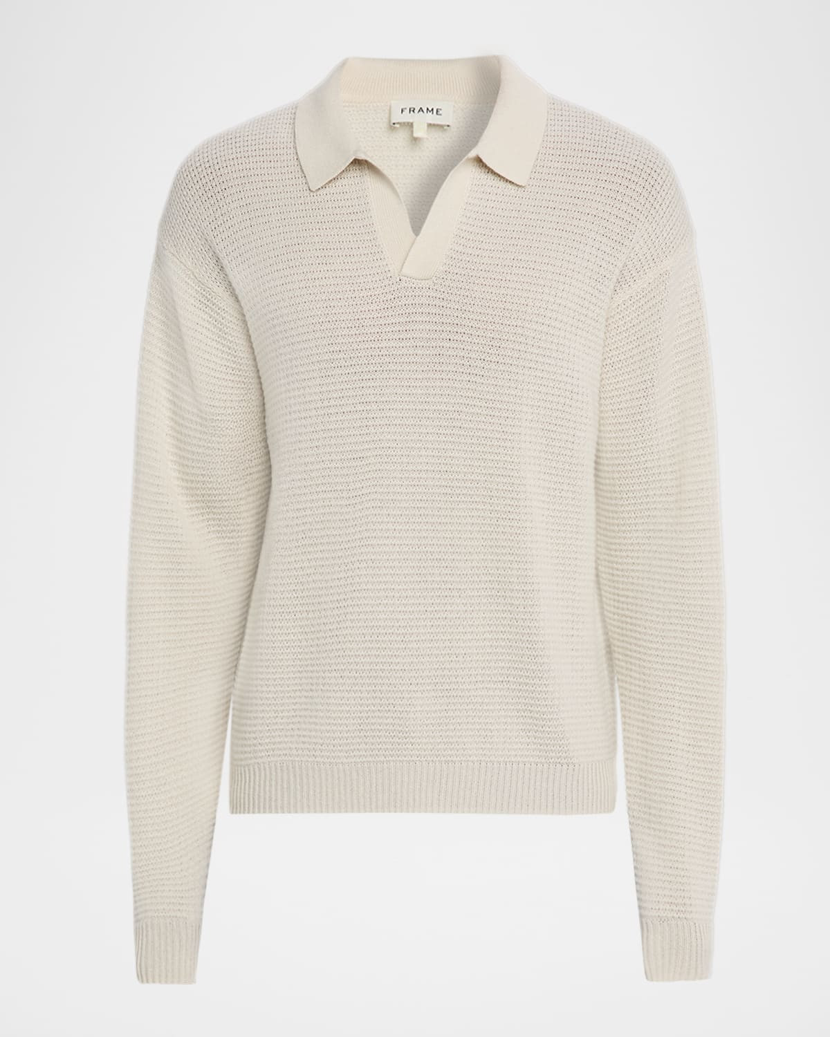 Men's Knit Wool and Cashmere Johnny Collar Sweater | Neiman Marcus