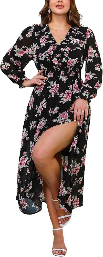 EYWOL Mother of the Bride Dresses for Women: Long Sleeve Floral Dresses for Women - Plus Size Chi... | Amazon (US)