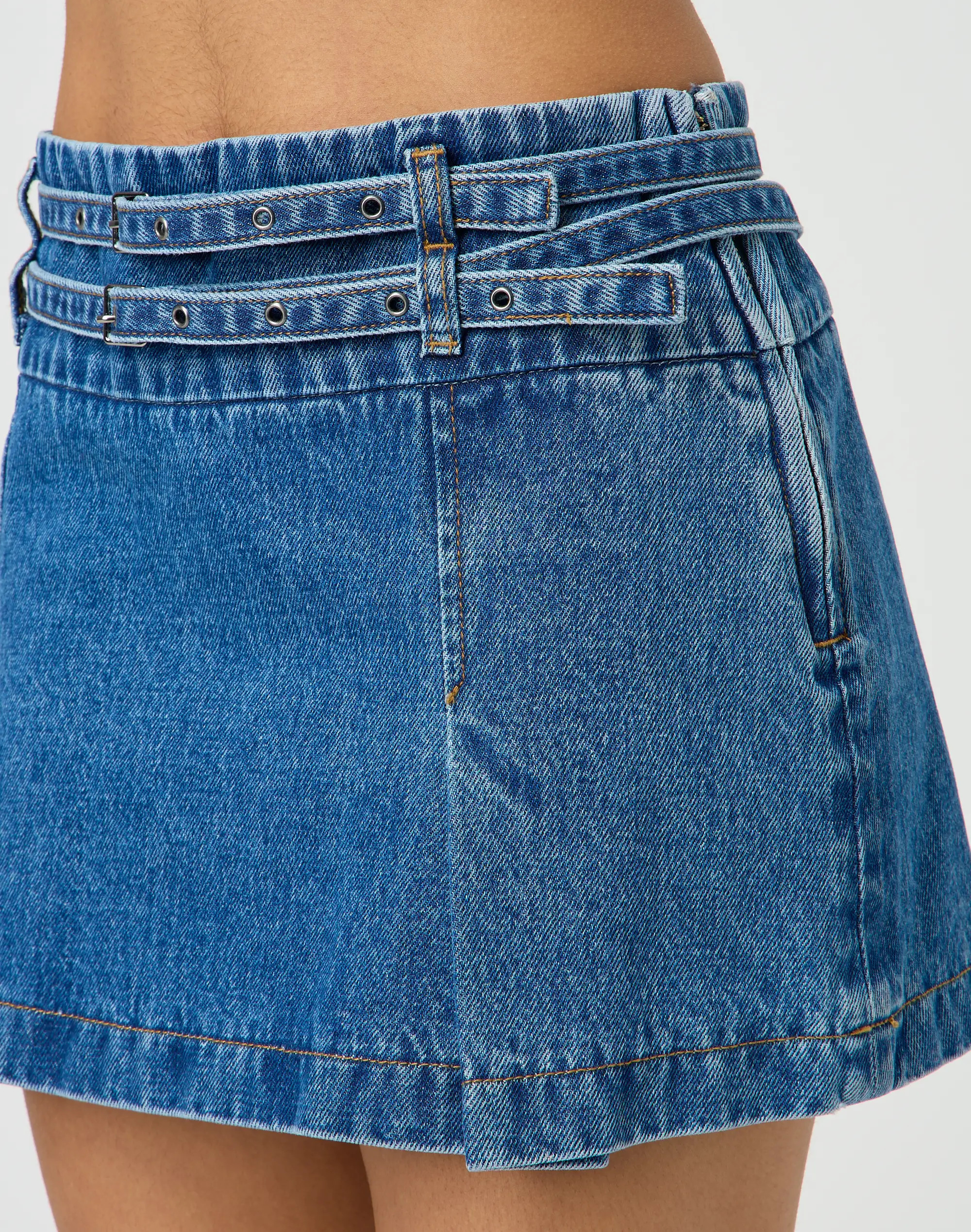 Denim Belted Mini Skirt | Glassons (Australia)