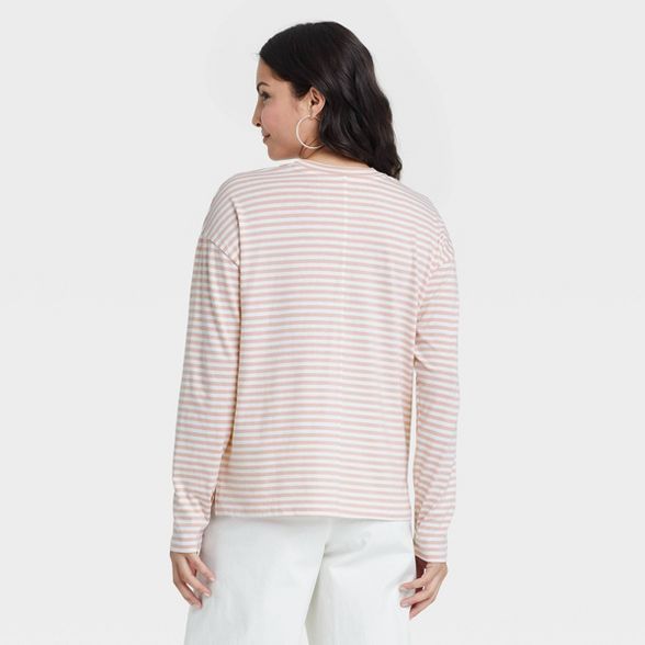 Women's Striped Long Sleeve French T-Shirt - A New Day™ | Target