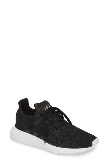 Women's Adidas Swift Run Sneaker, Size 5 Women's / 4 Men's M - Black | Nordstrom