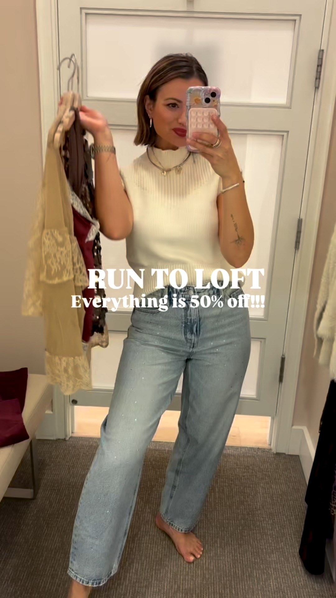 Everything at LOFT is 50% off right now! Such a good deal!!

#LTKFindsUnder100 #LTKSaleAlert #LTKHoliday