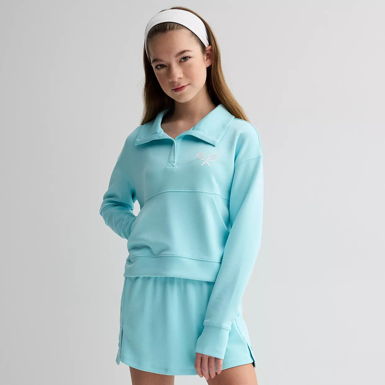 Girls 7-16 Tek Gear® Collared Pullover | Kohl's