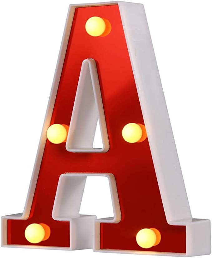 Samapet A LED Marquee Letter Lights Sign 26 Alphabet Light Up Marquee Letters Sign for Night Ligh... | Amazon (US)