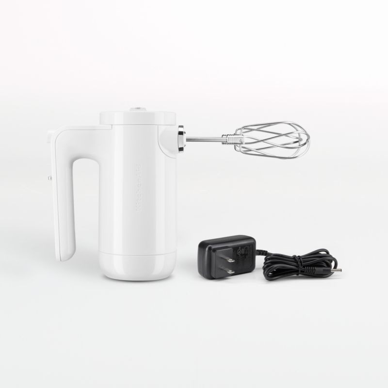 KitchenAid White Cordless Electric Hand Mixer + Reviews | Crate & Barrel | Crate & Barrel