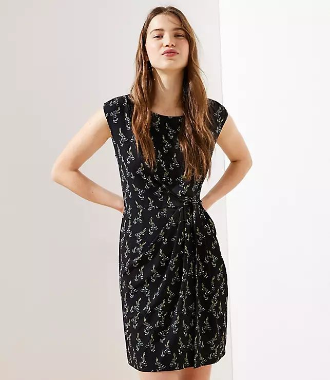 Floral Side Shirred Dress | LOFT