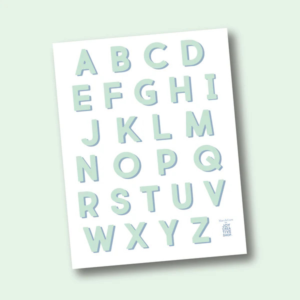 Mary & Crew Vinyl Alphabet Stickers | Joy Creative Shop