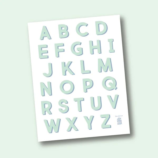 Mary & Crew Vinyl Alphabet Stickers | Joy Creative Shop