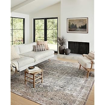 Loloi Amber Lewis x Loloi Georgie Collection GER-04 Teal/Antique 5'-0" x 7'-6" Area Rug | Amazon (US)