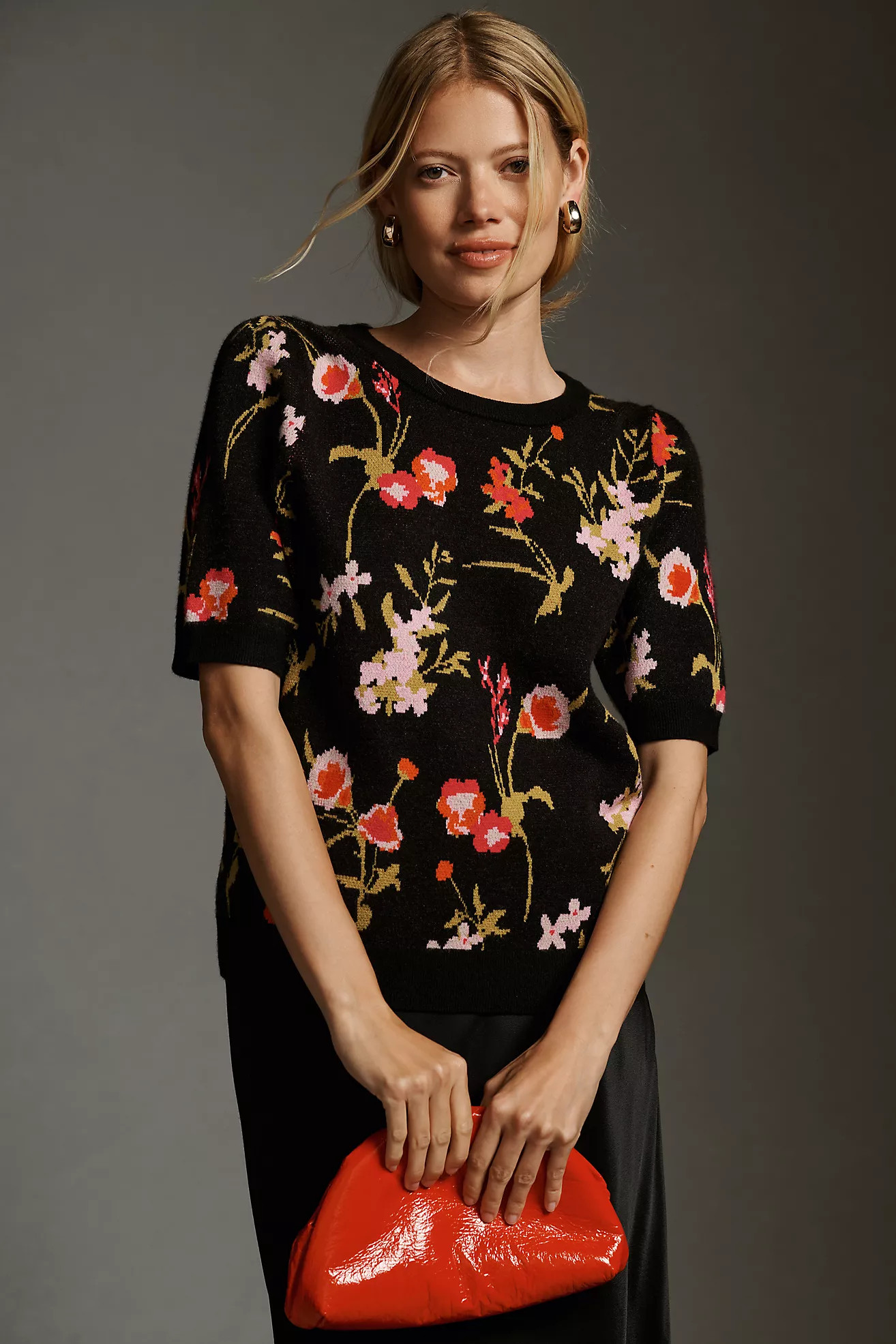 Maeve Harmon Jacquard Sweater Tee | Anthropologie (US)