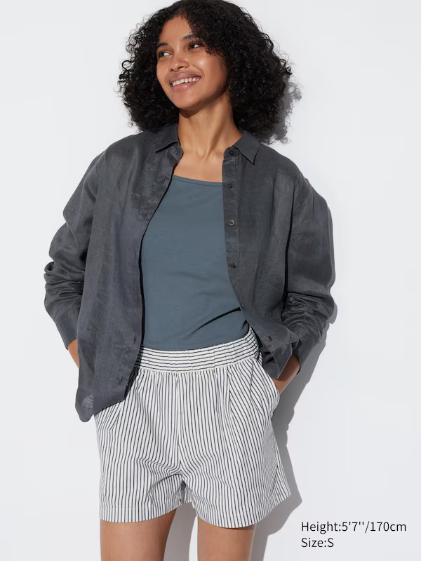 Cotton Striped Easy Shorts | UNIQLO (US)
