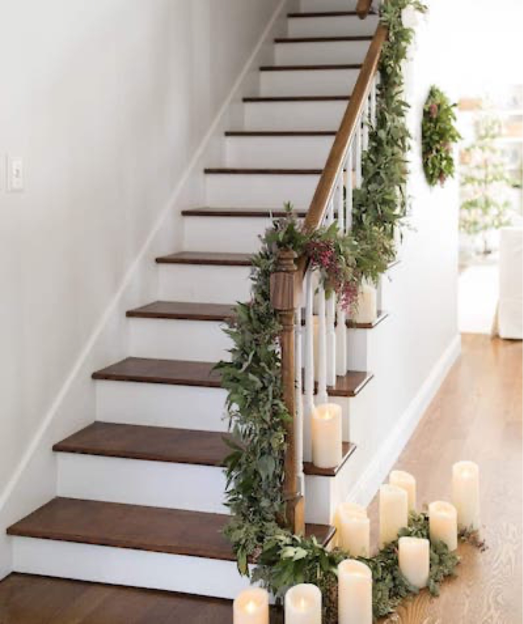 Garland & Flameless Candles 

#LTKSeasonal #LTKHoliday #LTKHome